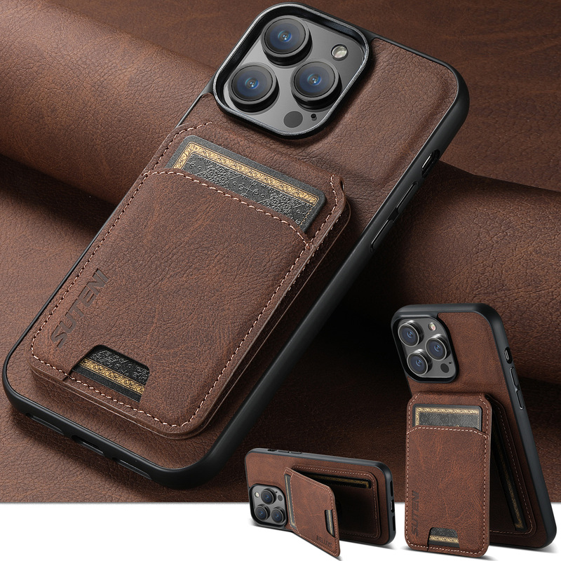 Suitable for Iphone18Promax, Apple 17 Card-Inserting Phone Case, Samsung S26Ultra Stand, Google 11 Leather Case