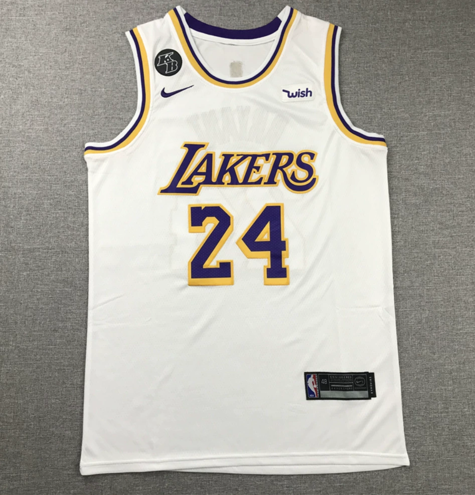 NBA вышитая баскетбольная майка No. 24 Kobe Мамба змея рисунок Kobe спереди No. 8 No. 24 Lakers Kobe Jersey