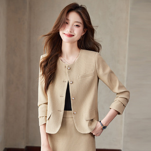 French Style Chanel Style Coat Women's Early Spring 2024 New Slim-fit Slimming Short Suit Skirt Two-piece Set