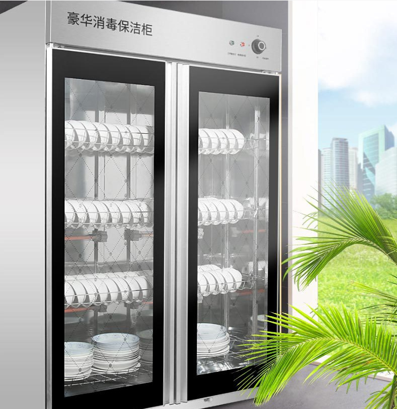 商用消毒柜 立式双门红外线臭氧热风循环消毒柜 酒店餐具消毒设备