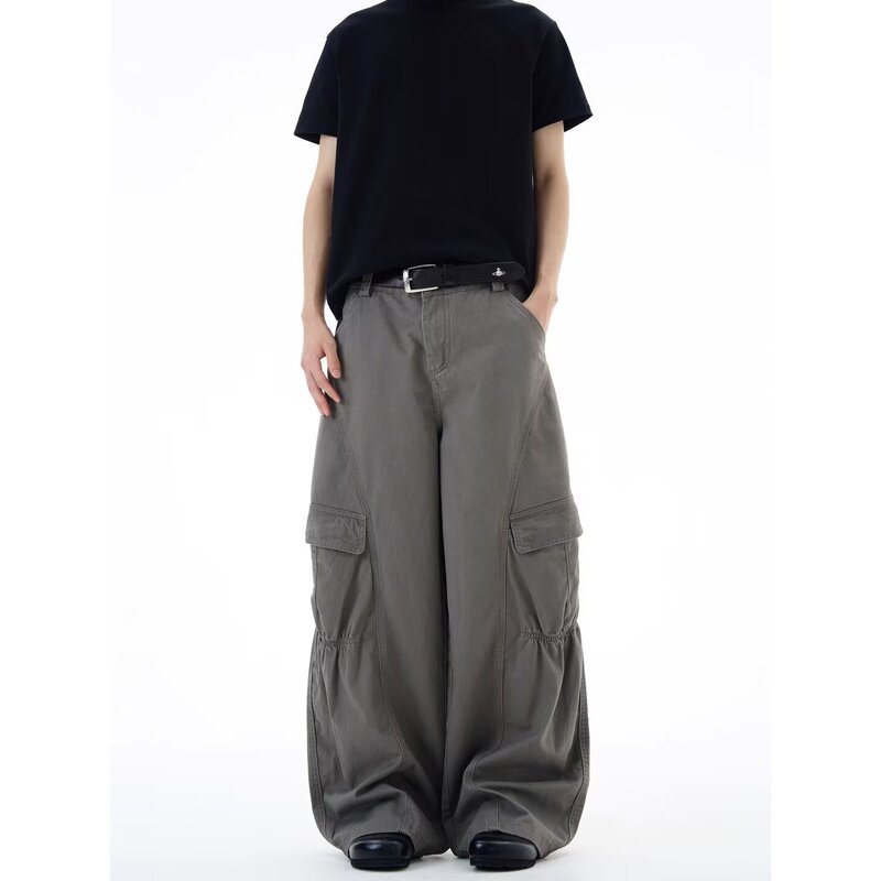 Minimalist Japanese-Style Three-Dimensional Deconstructed Pleated Multi-Pocket Jeans, Artistic Trendy New Versatile Minimalist Japanese-Style Three-Dimensional Deconstructed Pleated Multi-Pocket Jeans, Artistic Trendy New Versatile