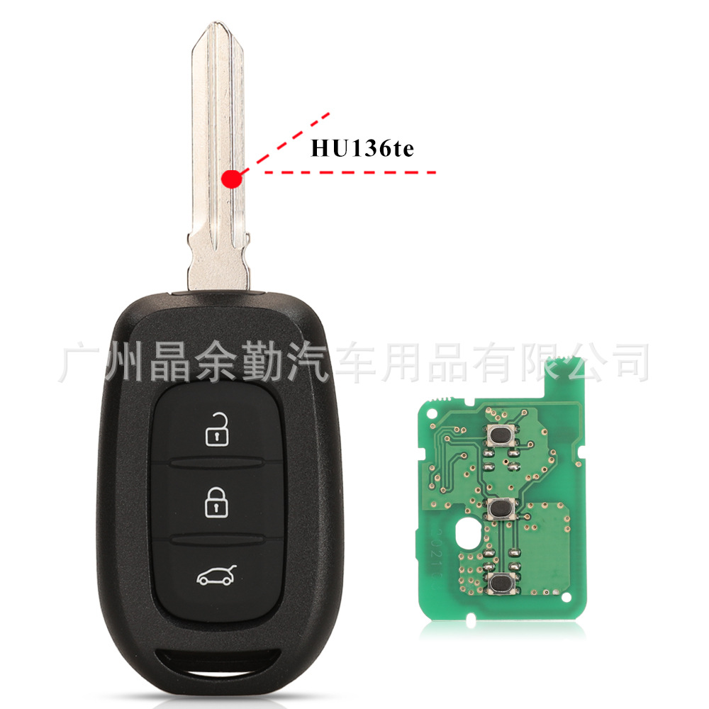 3 Button, Renault Car Keys - hu136te