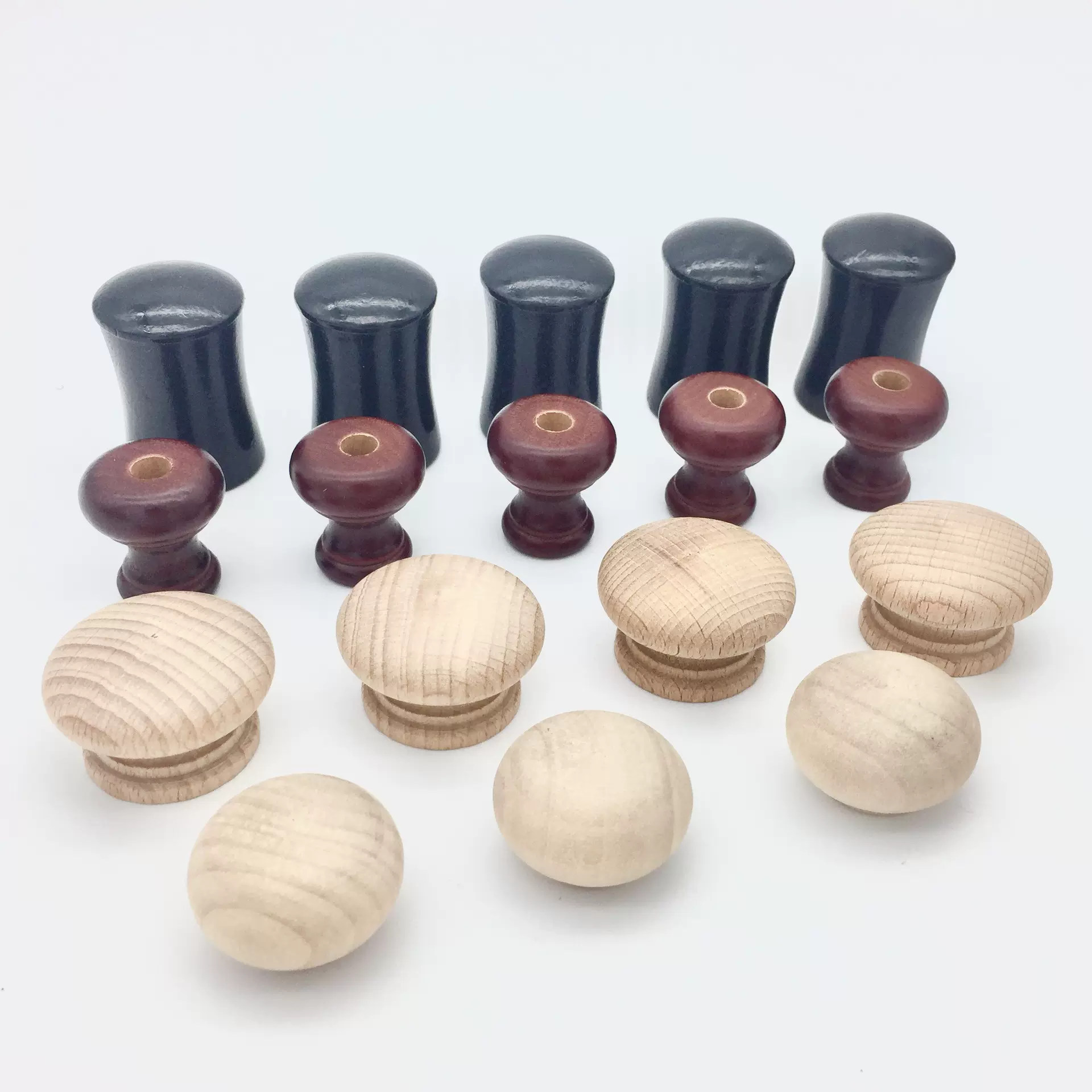 橱柜家具蘑菇形抽屉木拉手 木把手 单孔木质拉手 拉手木制木艺