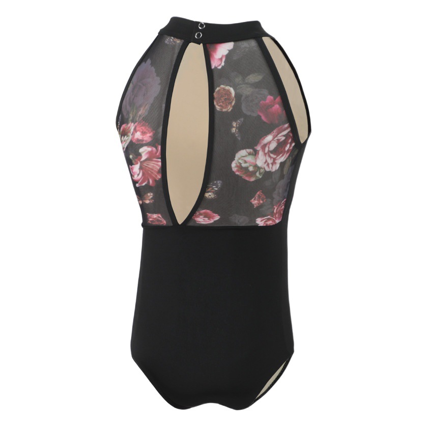 Ropa de baile adulto verano cuerpo práctica ropa impresión costura malla soporte collar chaleco una pieza yoga Ballet ropa para mujeres