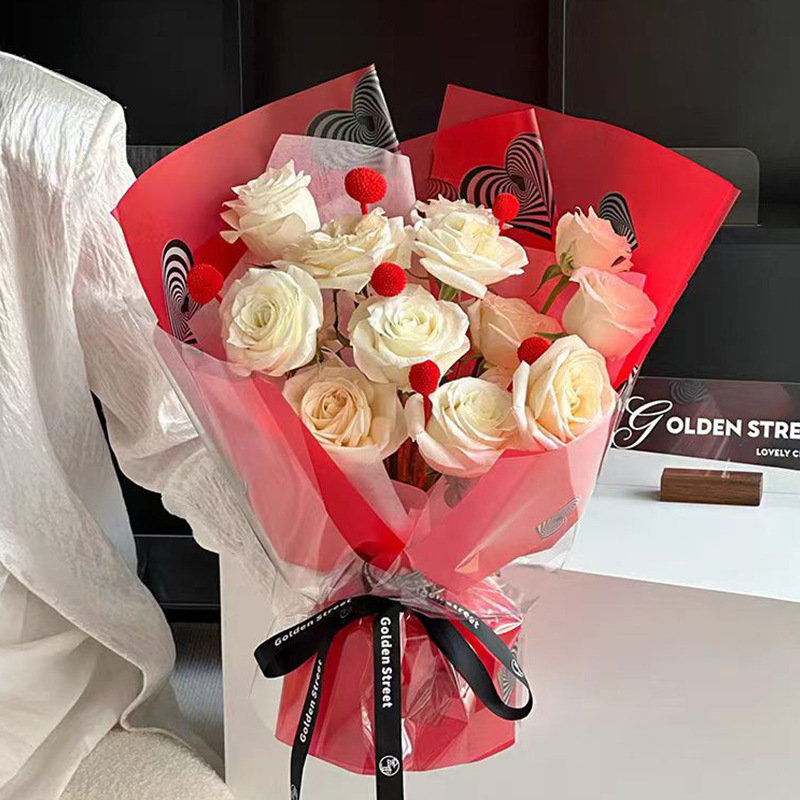 Huaxi Croatie amor papel de embalaje de flores de alta calidad papel de embalaje de flores diy impermeable florista papel de embalaje de flores