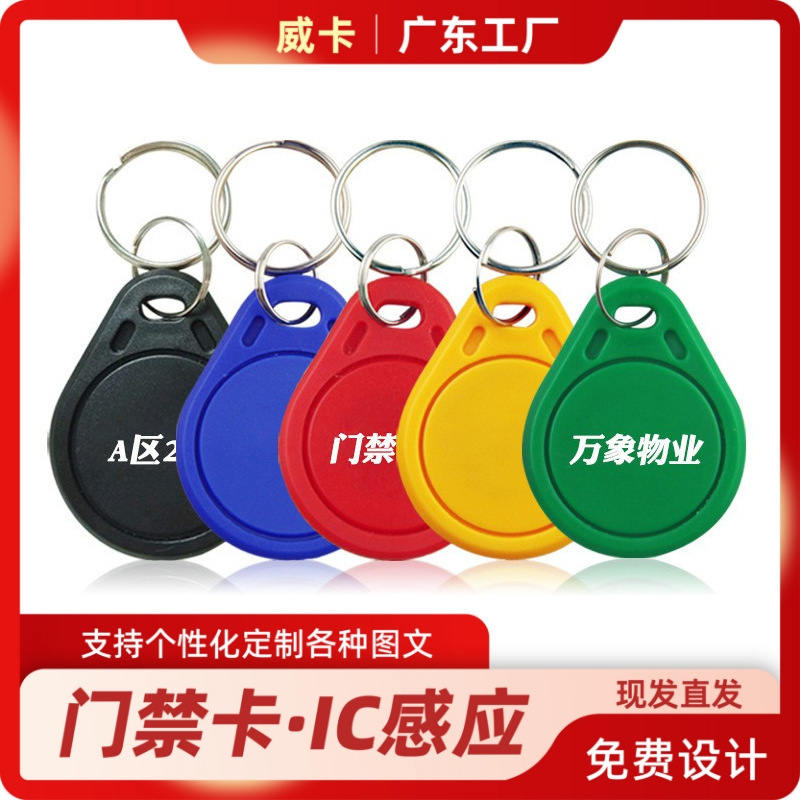 Guangdong Manufacturer No. 3 Ic Keychain Card Uid Card Owner Access Card Elevator Cuid Keychain Nfc215 White Card