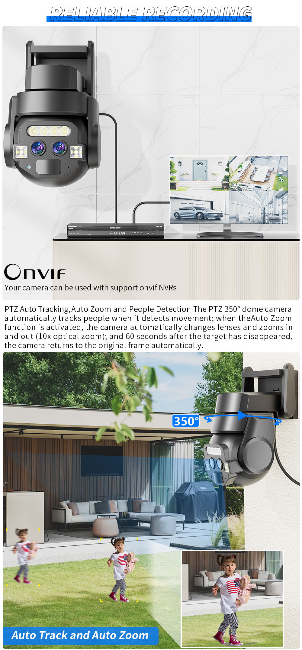 10x Zoom WiFi Surveillance Camera Mobile Remote HD Night Vision Outdoor Home Monitor *_voghion.com