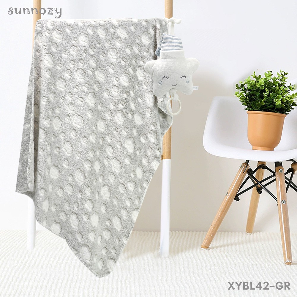 Mantra de franela + juego de juguetes de campana recién nacido apaciguador mantas de peluche suaves mantas para bebés de otoño y invierno