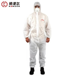 Kunzeer K500 disposable non-woven protective clothing one-piece hooded dustproof biological test breathable overalls
