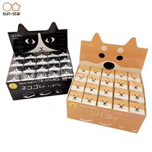 日本sun-star太阳星猫咪柴犬摩擦塑形橡皮 创意趣味变形橡皮擦