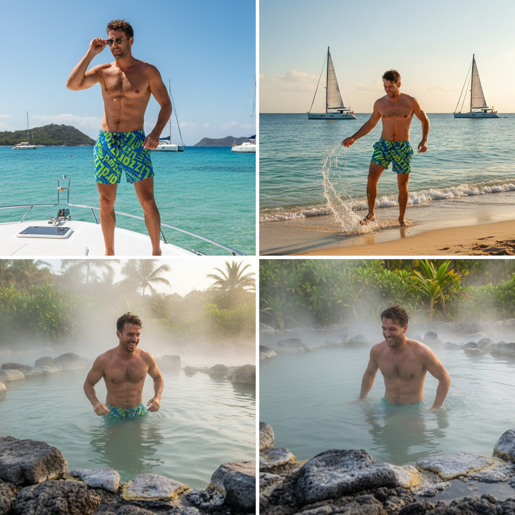 Herren Badehose Mit Schnelltrocknung Und Elastikbund_voghion.com