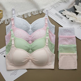 Хлопковый бюстгальтер без косточек, нижнее белье, тонкий поддерживающий бюстгальтер-топ для школьников