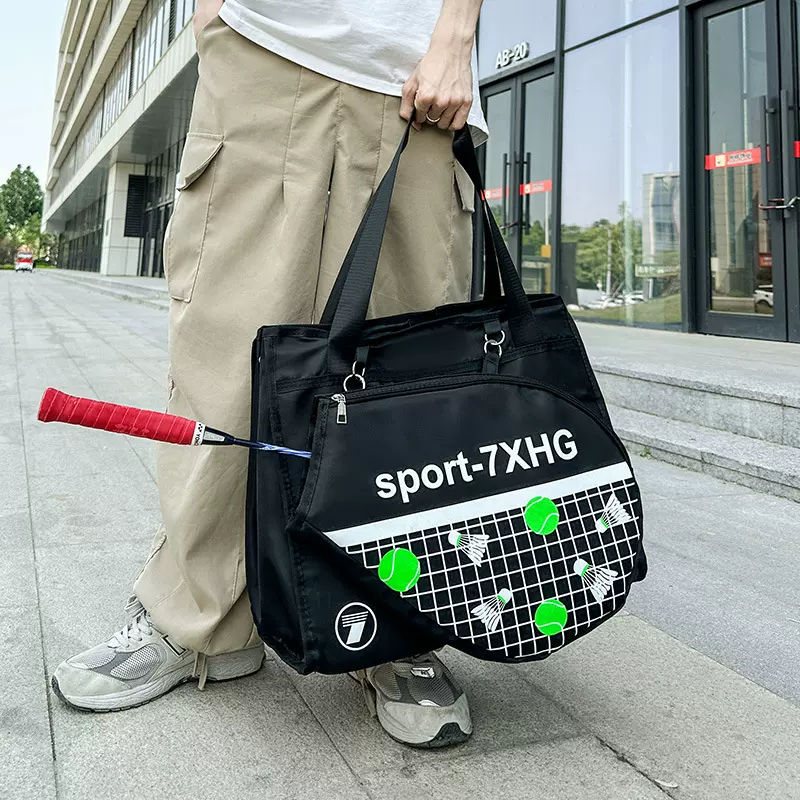 跨境2024新品韩版羽毛球包手提单肩包大容量斜挎包男女网球运动包