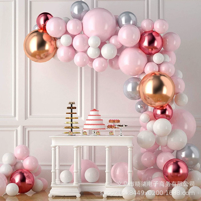 Трансграничная горячая распродажа 18 дюймов Macaron розовый воздушный шар цепочка комбинированный костюм День рождения тема декоративный воздушный шар