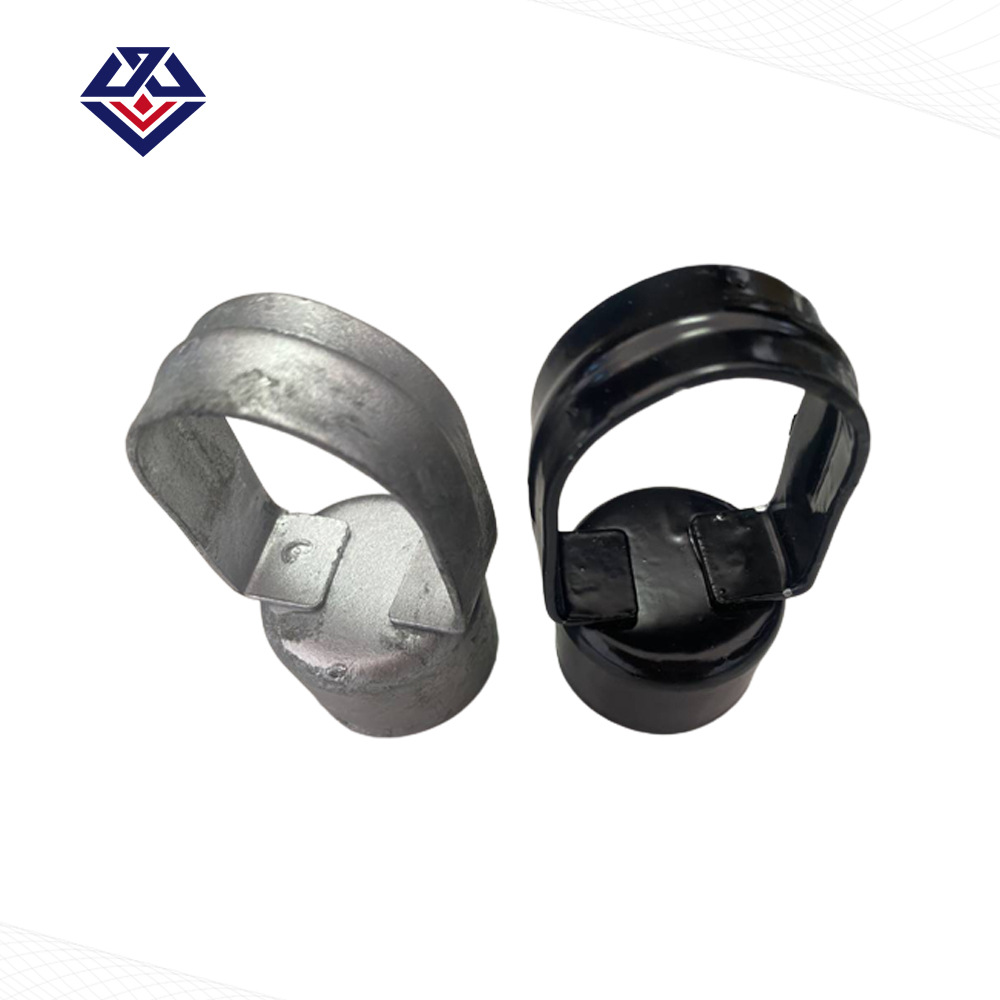 Cerca de malla de eslabones de cadena Accesorios galvanizados en caliente Tapa de columna Loop Cap Conexión de barra transversal de columna Tapa de anillo