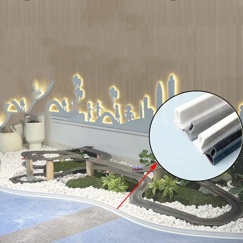 仿真植物造景硅胶围栏围条挡水条室内绿植围边围挡阳台遮挡线底座