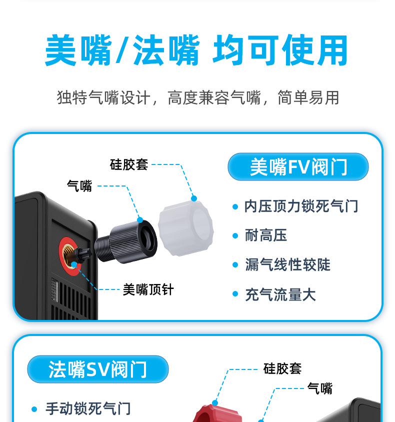 Woxin Self-Developed Ultra-Mini Air Pump for Mountain and Road Bicycles, Cycling Ai Smart Portable Electric Pump