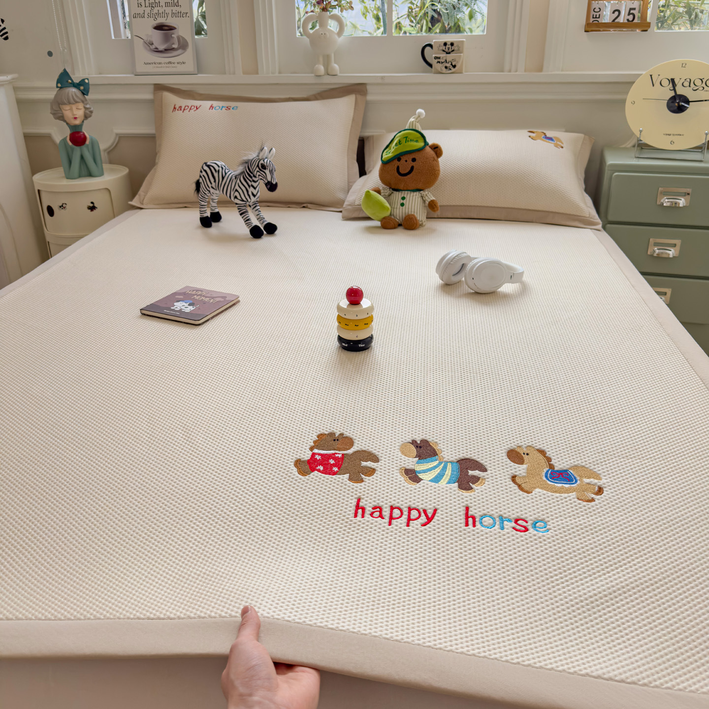 Madre y bebé nuevo frío verano frijoles helados alfombra fría se puede lavar con máquina aire acondicionado alfombra suave dormitorio alfombra fría para una persona doble