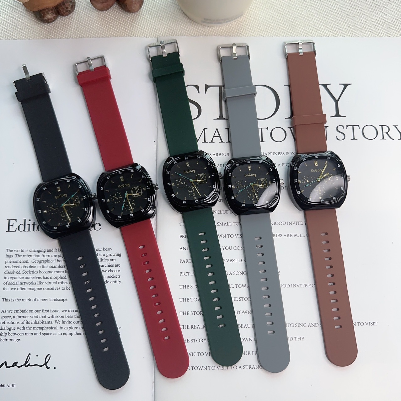 New fashion student large dial silicone band men's watch women's sports casual high-grade electronic quartz watch