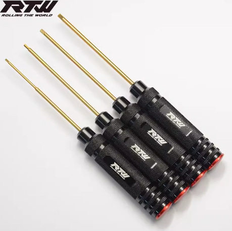 RTW HSS high speed steel metric hexagon socket screwdriver suit single batch head 1.5-2-2.5-3.0 red cover
