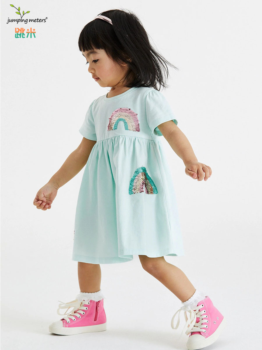 Vestidos de verano europeos y americanos para niñas, vestidos de princesa de manga corta para niñas, lindos vestidos bordados para niñas, distribución y dropshipping. image 4