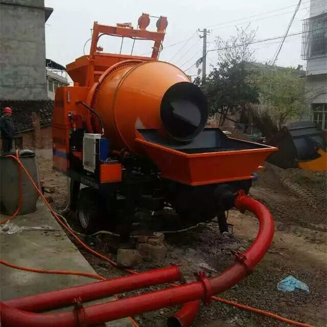 500L拖泵 搅拌泵送一体机JBS 40泵 10MPA压力 搅拌泵带发电机组