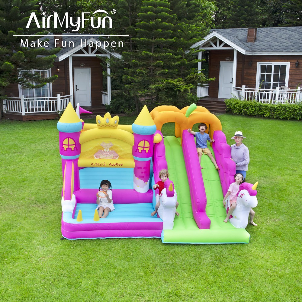 AMF infláble castillo doméstico pequeño tobogan infláble infantil trampolín pequeño paseo interior infláble castillo