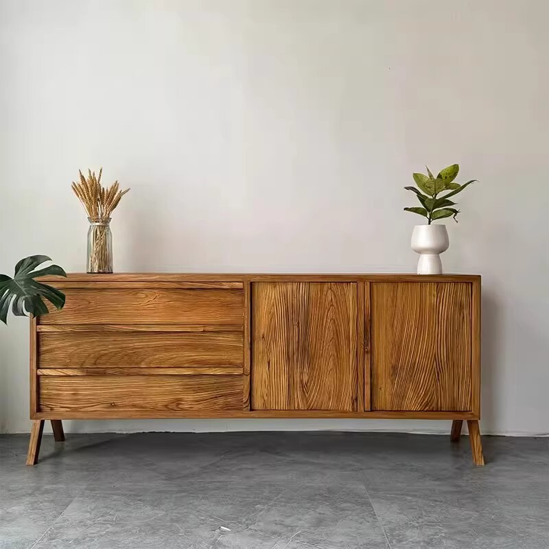Old Elm Sideboard Cabinet Wabi-Sabi Style Storage Cabinet Living Room Solid Wood Wine Cabinet Storage Cabinet B&B Villa Cabinet Old Elm Sideboard Cabinet Wabi-Sabi Style Storage Cabinet Living Room Solid Wood Wine Cabinet Storage Cabinet B&B Villa Cabinet