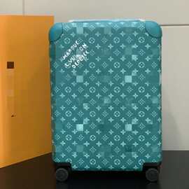 L家驴家Horizon55CM字母经典老花登机箱地平线涂层帆布行李箱