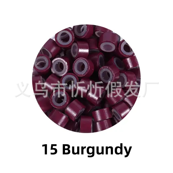 5030 anillo de extensión del pelo peluca anillo de silicona extensión del pelo de aluminio hebilla palo pluma extensión del pelo herramienta anillo bucle pelo