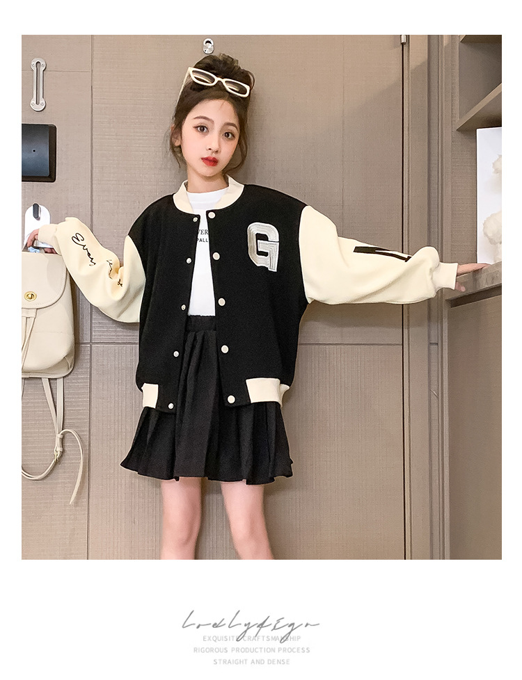 Girls' Set 2023 New Korean Spring and Autumn Edition Mid size Children's Internet Red Fashionable_voghion.com