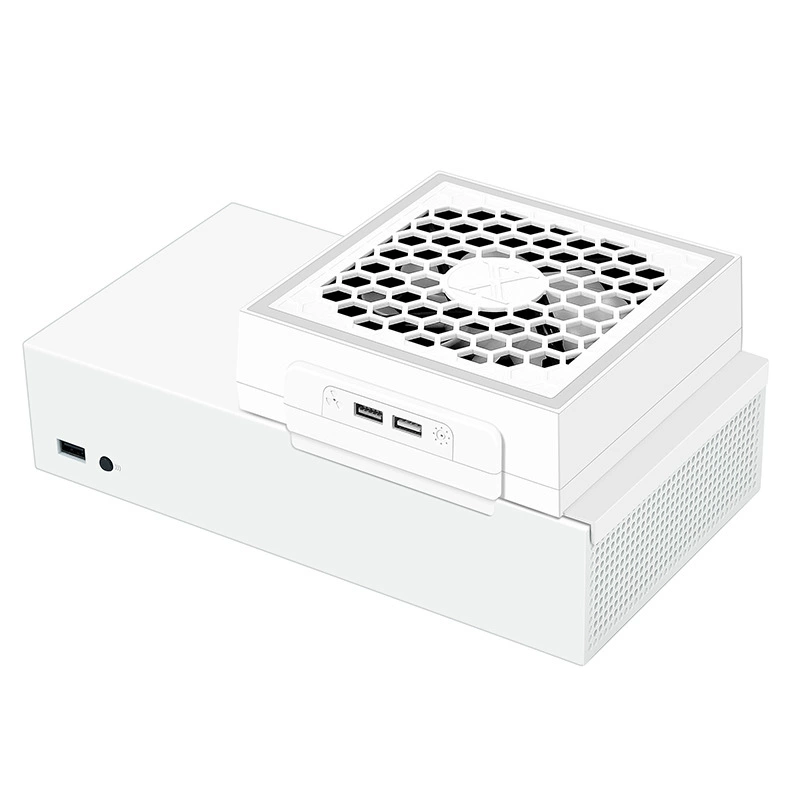 Совместимо с охладительным вентилятором корпуса для Xbox Series S с RGB-огнями, вентилятор для Xbox Series S