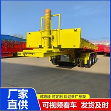 跨境后翻自卸货车半挂车厂家轻量化9米四桥自卸车