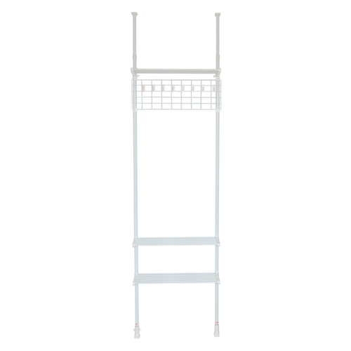 Top-down, self-standing hole-free hallway coat rack, 3-tier living room shoe rack, floor-mounted hanging rack layer