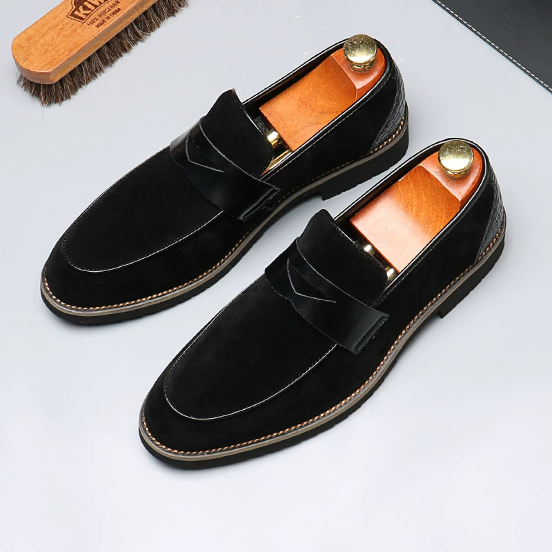 8608 Loafers Loafers Мужские педали ленивые туфли большие размеры повседневные маленькие кожаные туфли для волос
