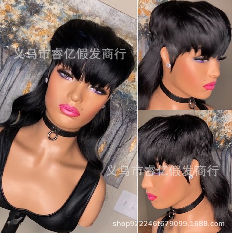 2023 Independent website explosions Europe and the United States wig neat bangs short curly hair tail long hair manufacturers wholesale on behalf 2023 Independent website explosions Europe and the United States wig neat bangs short curly hair tail long hair manufacturers wholesale on behalf