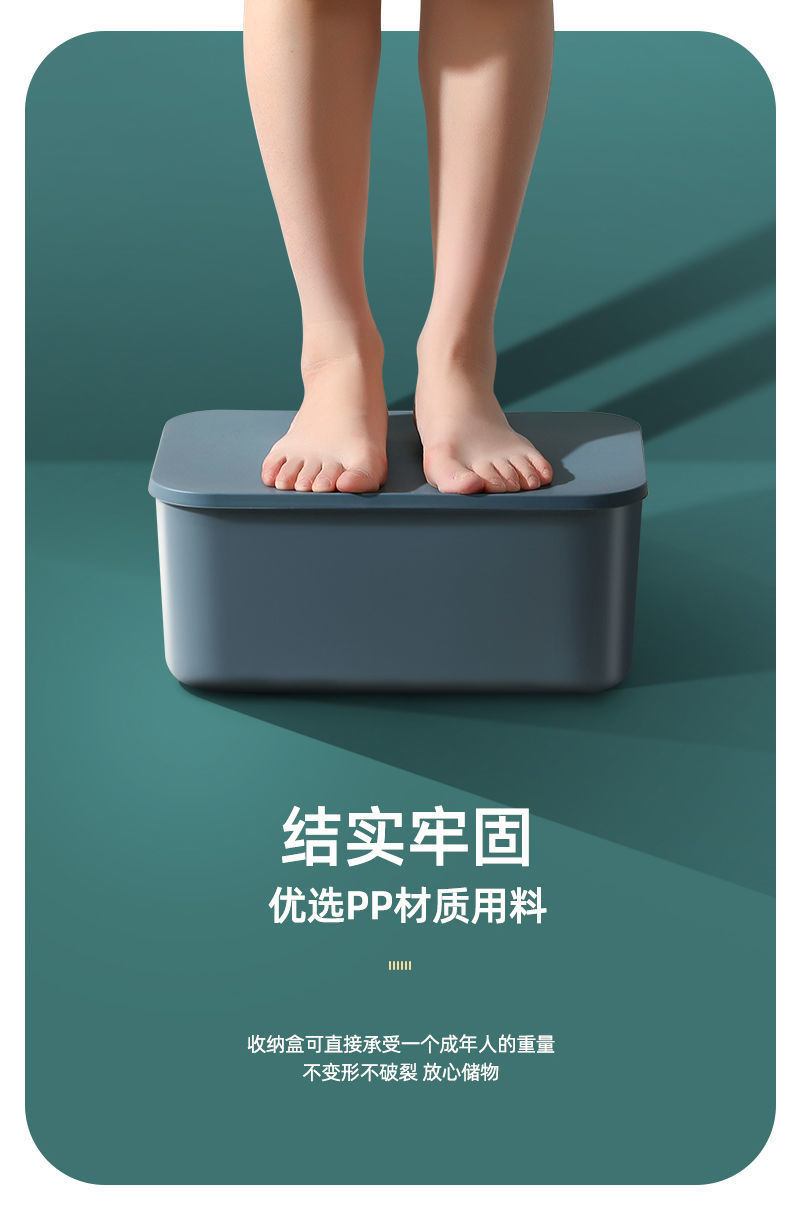 玩具衣服收纳箱 家用塑料收纳整理箱 ins大号彩色收纳盒 桌面收纳盒.jpg