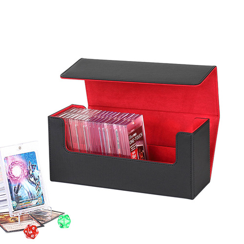 High-Capacity PU Leather Multi-Function Strong Magnetic Attraction PT Card Brick Box Planet Card Magic Card Box Graded Card Brick Box