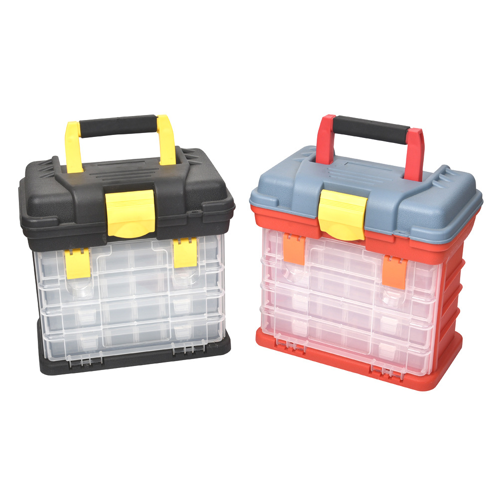 G-215-4C 经典塑料PP手提工具箱 钓鱼配件箱