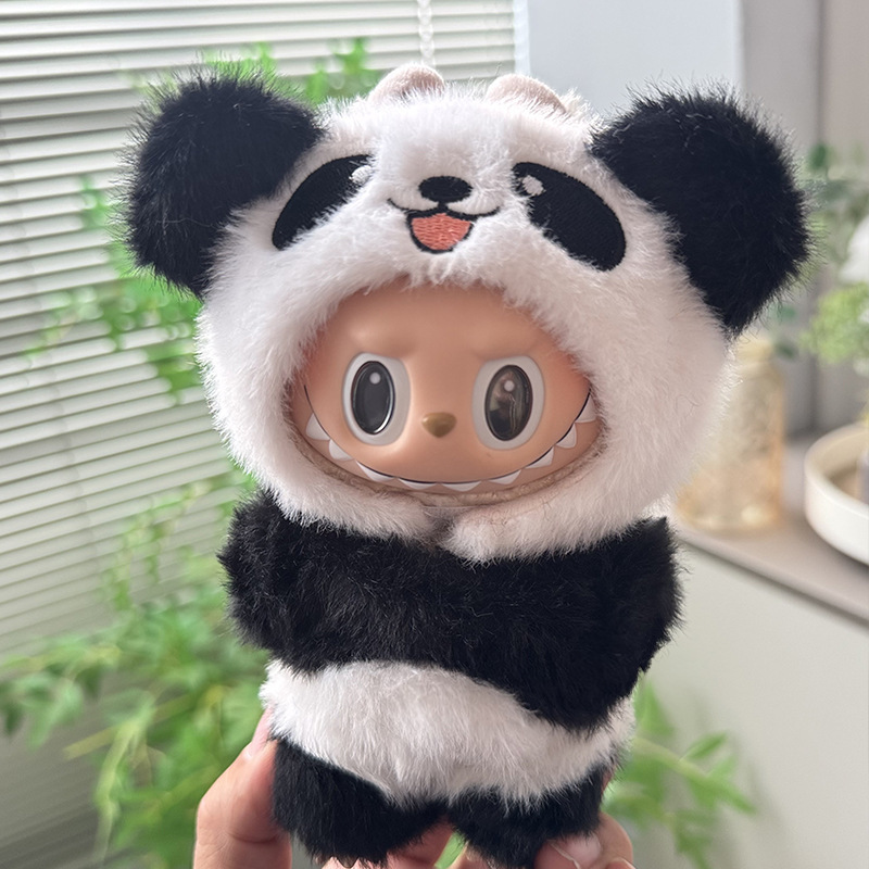 17cm Labubu Keychain Pendant Clothing Panda Doll Outfit Replacement Wholesale 17cm Labubu Keychain Pendant Clothing Panda Doll Outfit Replacement Wholesale