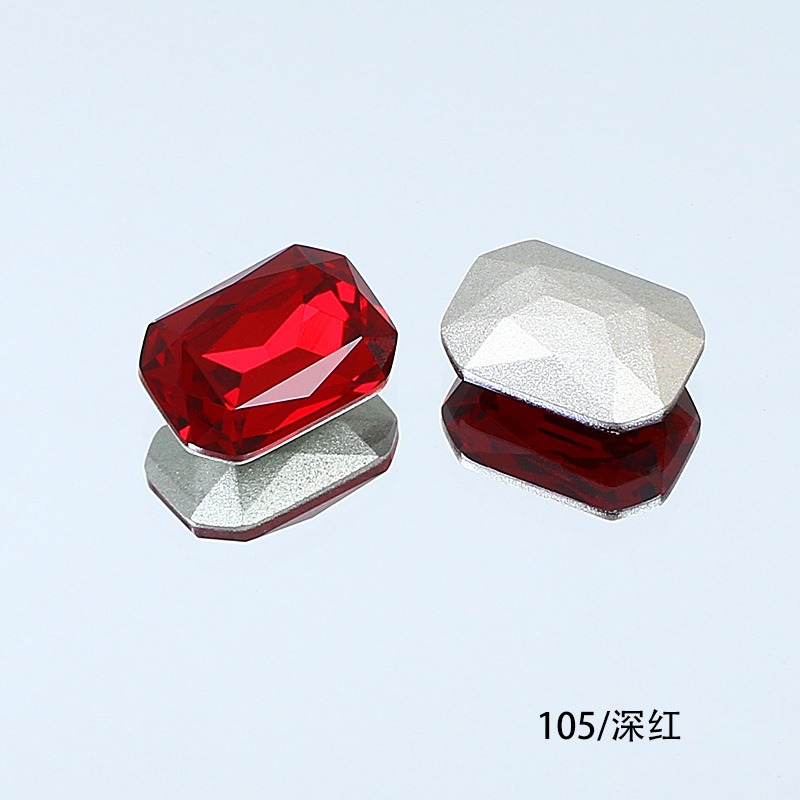 東洲クリスタル14*10長方形八角形ネイルアート尖底ラインストーンK9ガラスラインストーンDIY装飾品アクセサリー衣料品材料|undefined
