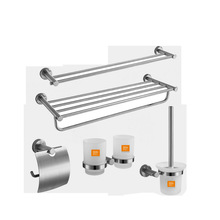 香港域堡 全304不锈钢卫浴挂件浴室挂件毛巾挂XS-6套装