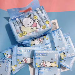 Pacha dog wipes 10 pumps Children's disposable hand and mouth cleaning wipes Adult students portable small package wet wipes