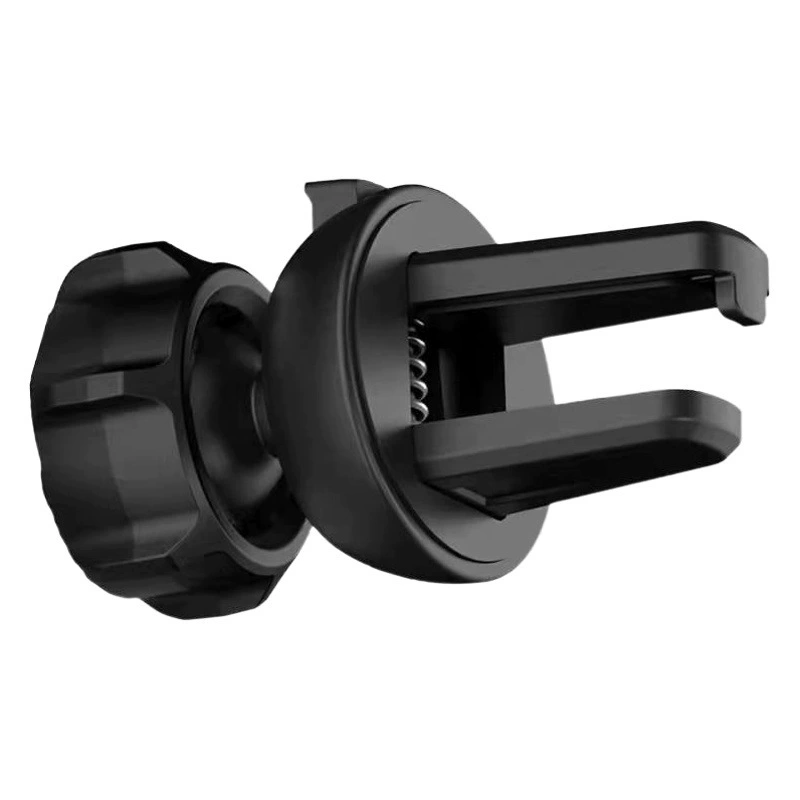 Набор из трех аксессуаров для крепления на воздуховод: беспроводная зарядка, держатель для телефона с гравитационным креплением, многофункциональный автомобильный зажим.