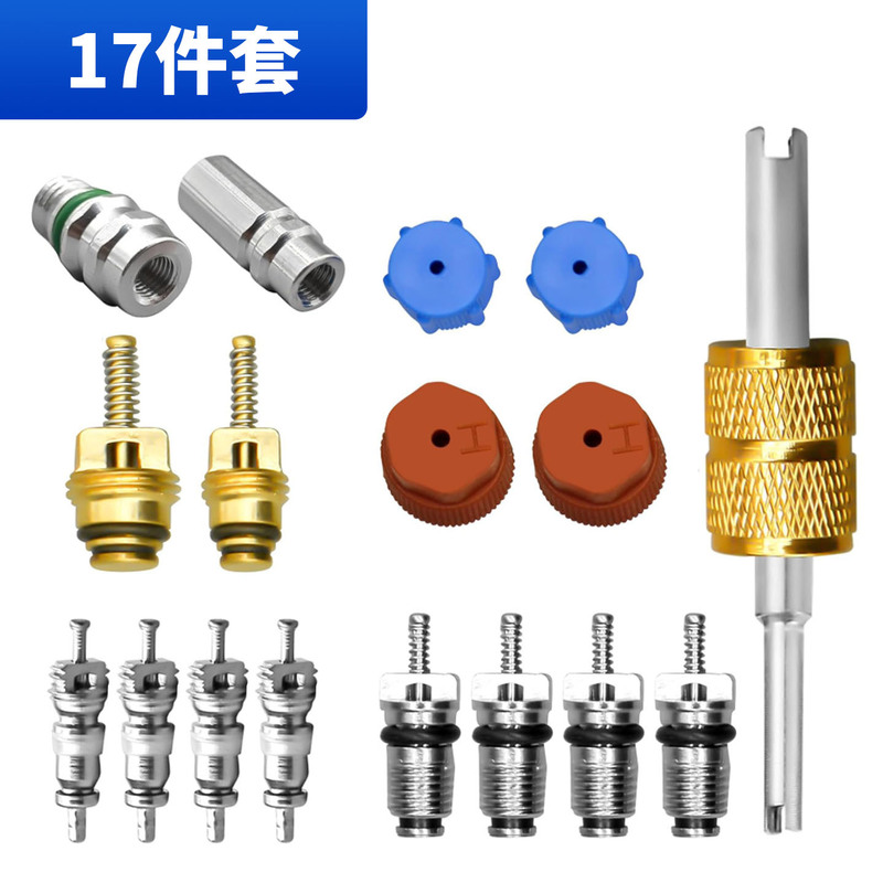 エアコンバルブコアキット | カバーバルブ AC R12 R134a ポリテトラフルオロエチレンシール冷凍空調ジョイント|undefined