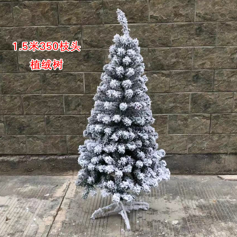 Navidad blanco nieve artificial de alto grado flocado nieve Pino árbol 1,5 m 2 m 3 M 4 m nieve Navidad flocado árbol