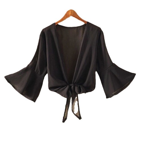 A light and breezy summer tank top dress with a small shoulder shawl, paired with an open front cardigan for added warmth and breathability, perfect for sunny days.