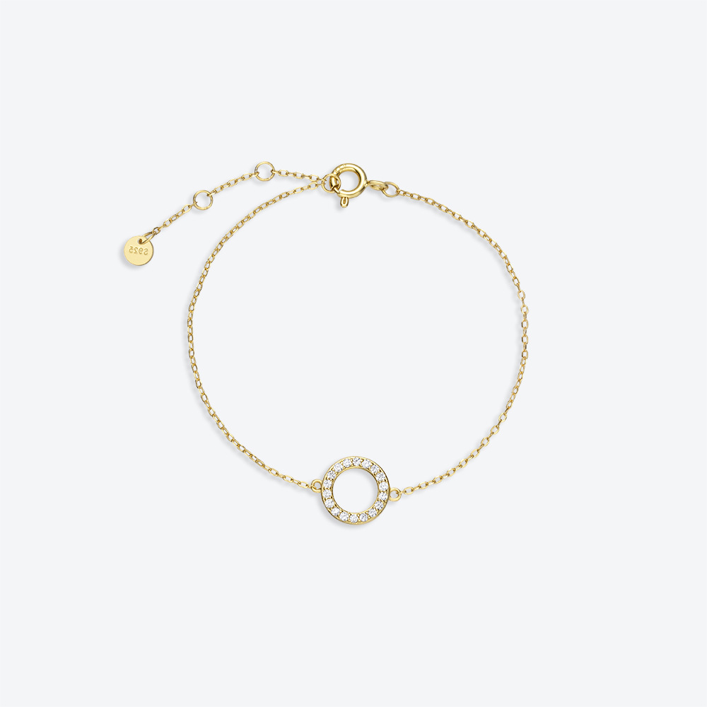 Electroplating Gold Plating Process 925 Sterling Silver Bracelets Simple Style Commute