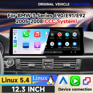 12.3inch BMW 05-08 E90 E92 3 Seriyası mərkəzi idarəetmə böyük ekran Linux avtomobil GPS naviqasiya CCC üçün uyğundur