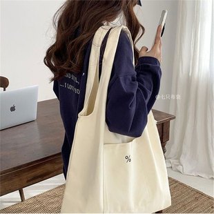 [2053 Times Repurchase] Bags for Women 2021 New Versatile Fairy Canvas Bag Open Large Capacity Ins Female School